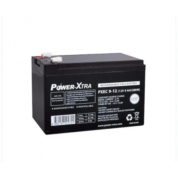 Power-Xtra EcoLead PXEC9-12 12 V 9 Ah Kuru Akü12V 9AH