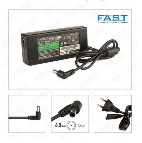 Sony Vaio Uç Ölçüsü 6.5x4.4 90w 19.5v 4.7a, 90w Adaptör Şarj Aleti, Cihazı
