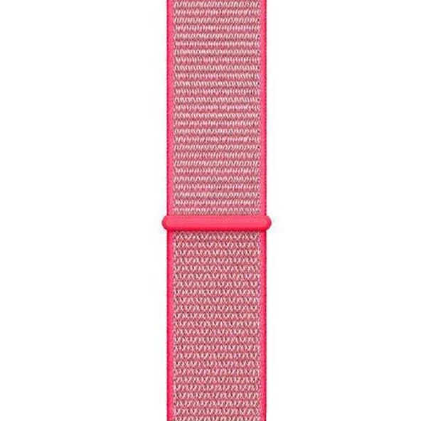 Apple Watch 38-40 Kumaş Kayış - Pembe - Resim 4