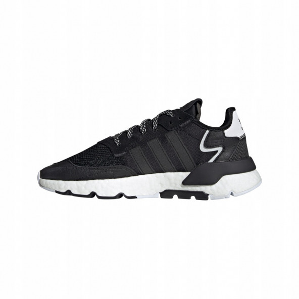 Adidas Nite Jogger siyah beyaz ayakkabı - 4