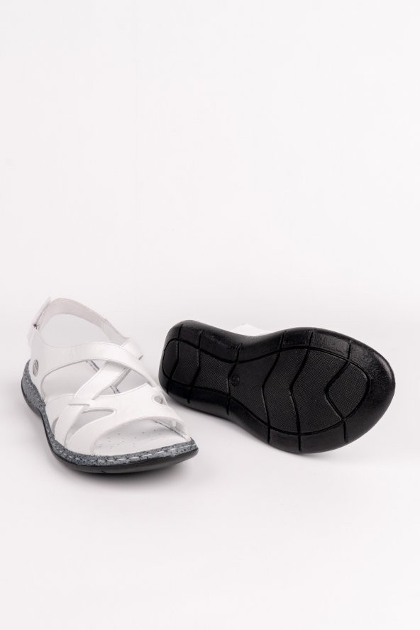 MAMMAMİA HAKİKİ DERİ KADIN SANDALET 107523Y - 10