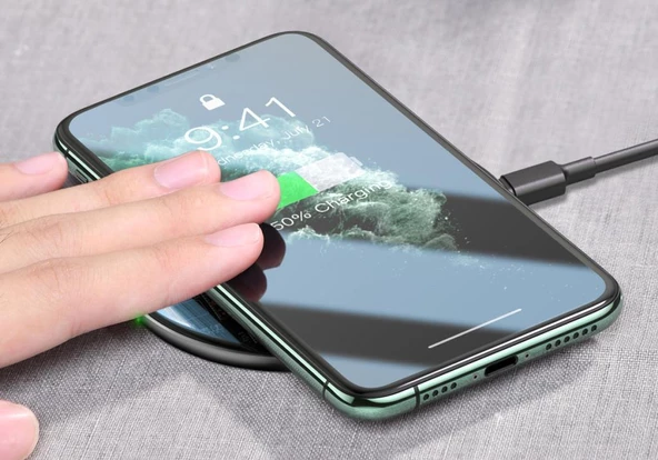 Baseus Kablosuz Şarj Cihazı, 15W Hızlı Şarj Aleti, Telefon ve Kulaklık Kablosuz Şarj Aleti - 5