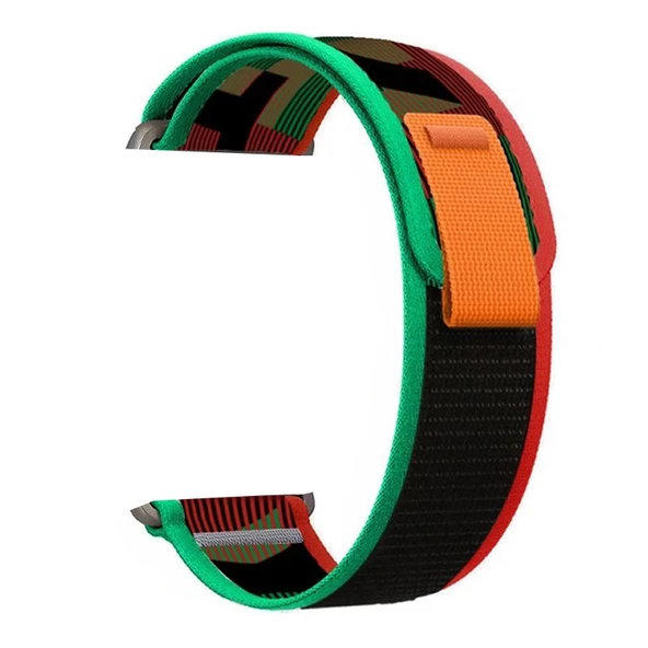 Gpack Apple Watch SE 2 2022 40mm Kordon Çift Renkli Naylon Ayarlanabilir sc3
