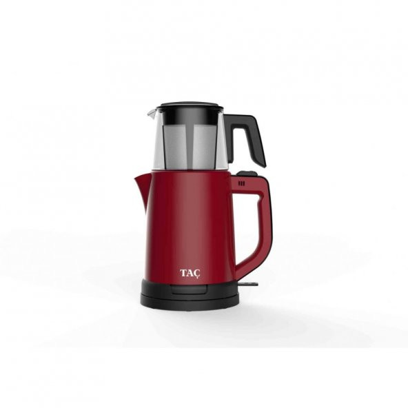 Taç TAC-7837 İlkdem 1800 W Cam Demlikli Çay Makinesi Kırmızı - 4