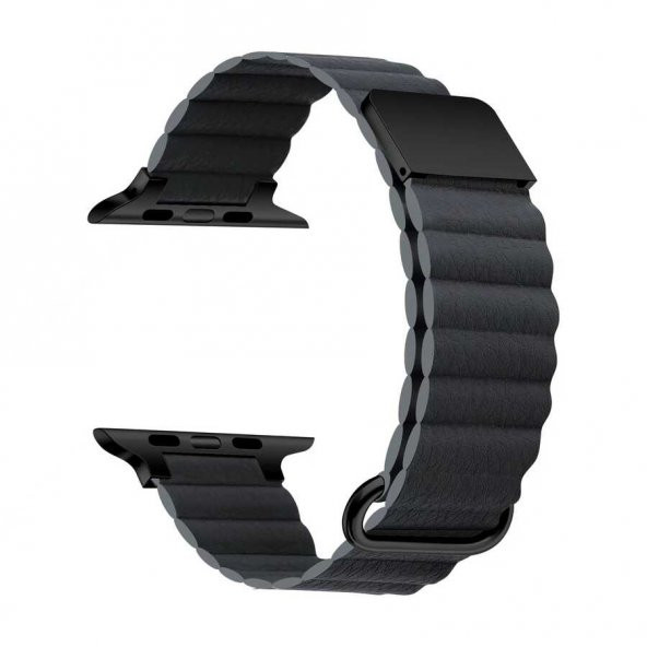 Gpack Apple Watch SE 2 2022 44mm Kordon Strap Metal Toka Pu Deri Krd78