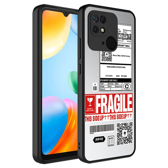 Gpack Xiaomi Poco C40 Kılıf Mirror Ayna Üzeri Desenli Kamera Korumalı