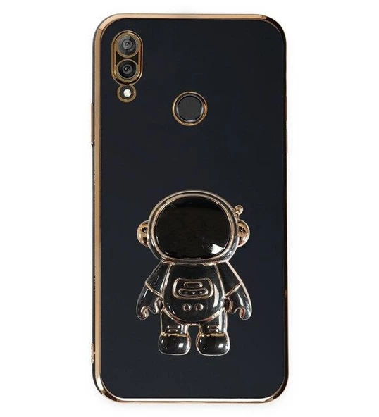 Gpack Huawei Y6 2019 Kılıf Kamera Korumalı Astronot Desenli Standlı Silikon