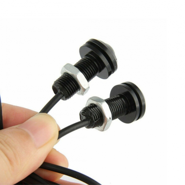 Kartal Göz Led Ayna Altı Led Eagle Eye Civatalı Buz Mavi Renk 18mm - 3