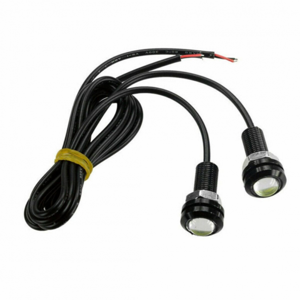 Kartal Göz Led Ayna Altı Led Eagle Eye Civatalı Buz Mavi Renk 18mm - 4