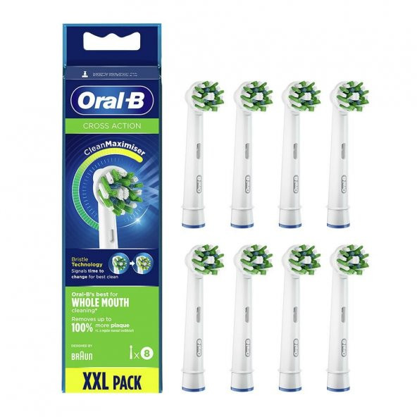 Oral-B Cross Action Cleanmaximizer Teknolojili Diş Fırçası Yedek Başlığı 8Li