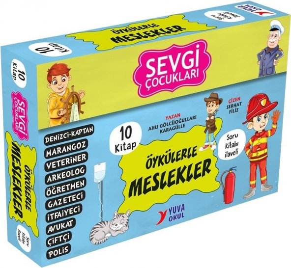 Yuva 3. ve 4. Sınıf Sevgi Çocukları Öykülerle Meslekler Serisi 10 Kitap