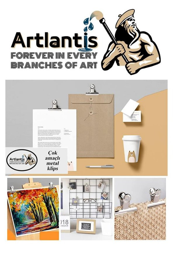 Yaylı Askılı Maşa Klips 38 mm 12 Adet Metal Beyaz Kıskaç 140 Yaprak Kapasiteli Pürüzsüz Mandal Kıskac - 5