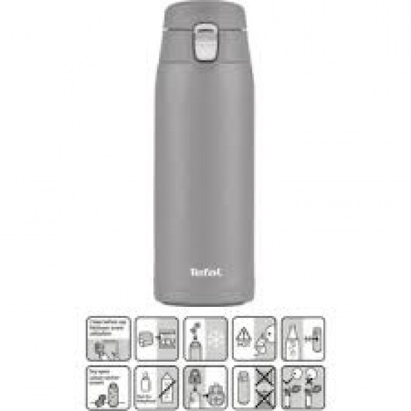 Tefal Light Mug Termos Ultra Hafif Gri 193 gr 400 ml