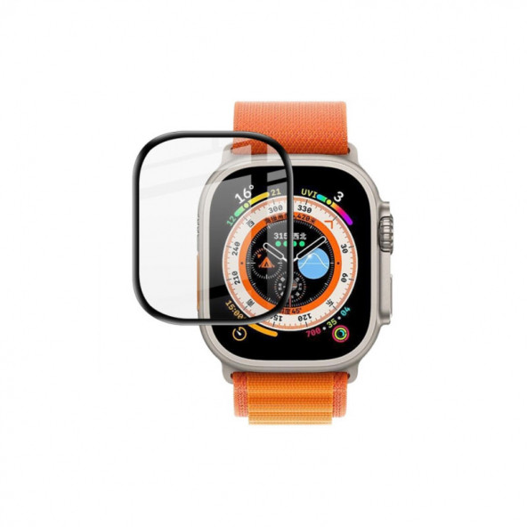 Apple Watch Ultra 49mm 3D Full Kaplama Ekran Koruyucu PET+PMMA