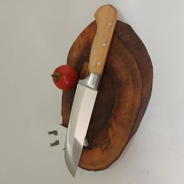 2-No Kasap Bıçağı  Bilezikli Et Bıçağı 30 cm El Yapımı Paslanmaz Dövme Çelikten Özel İmalat  Ahşap Saplı Kurban Bıçağı