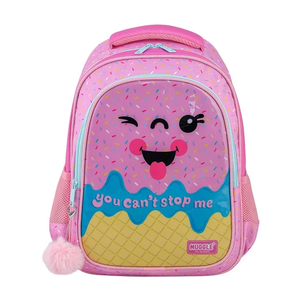 Muggle Okul Çantası Pink Ice Cream Pembe Kız Çocuk İlkokul Sırt Çantası