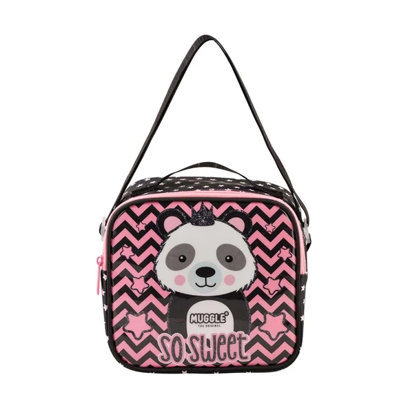 Muggle Beslenme Çantası Panda Siyah Termoslu Beslenme Çantası