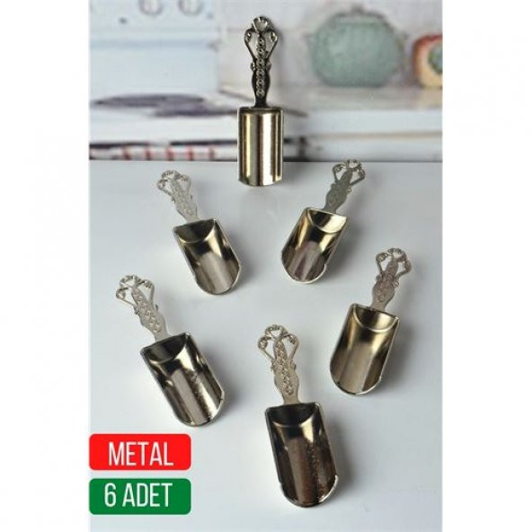 36 ADET Vintage Metal Baharat Ölçü Kaşığı