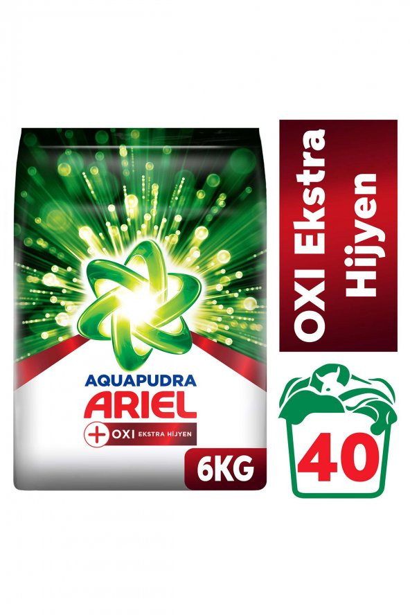Ariel Oxi Aquapudra Ekstra Hijyen Toz Deterjan 6 KG - 1