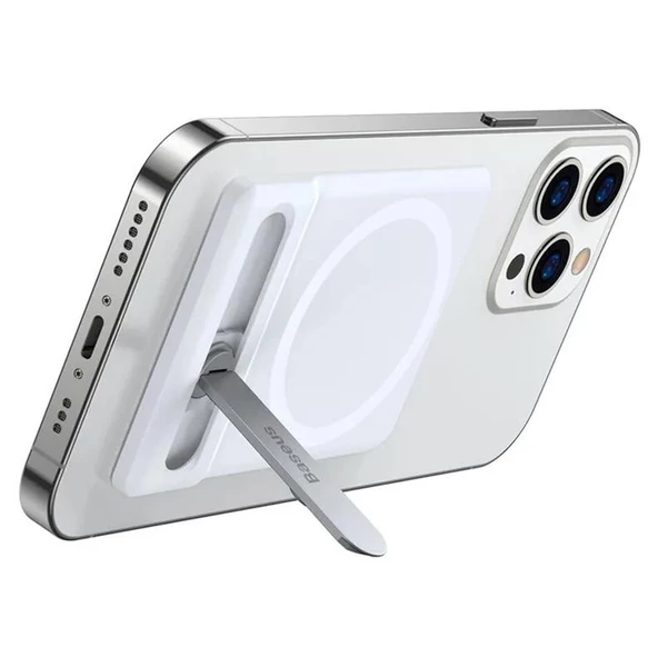 Baseus 0.4MM Ultra İnce İphone 12, 13, 14 Serisi için Magsafeli Telefon Tutucu, Ayarlanabilir Stand - 6
