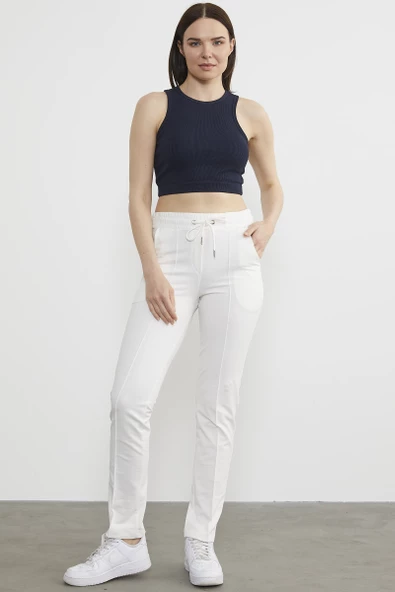 Kadın Cepli Eşofman Altı - Ekru ürün görseli 1