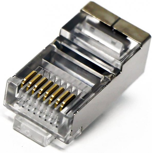 Cat. 5 RJ45 Topraklı Konnektör - 100 Adet - 2
