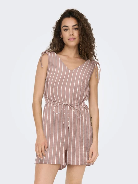 ONLY Bayan Keten Şort Tulum 15293512