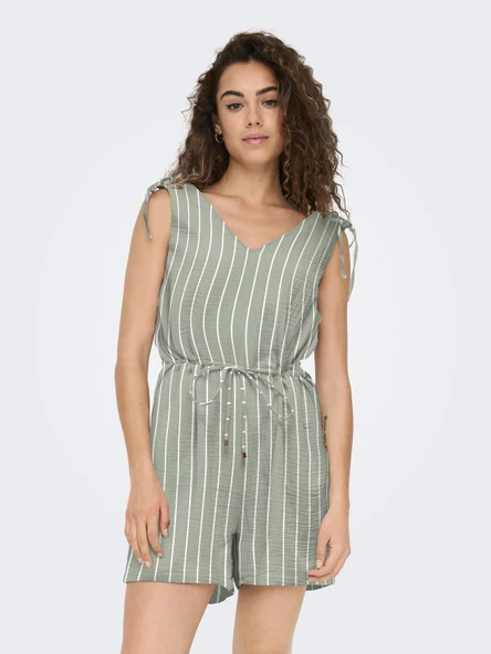 ONLY Bayan Keten Şort Tulum 15293512