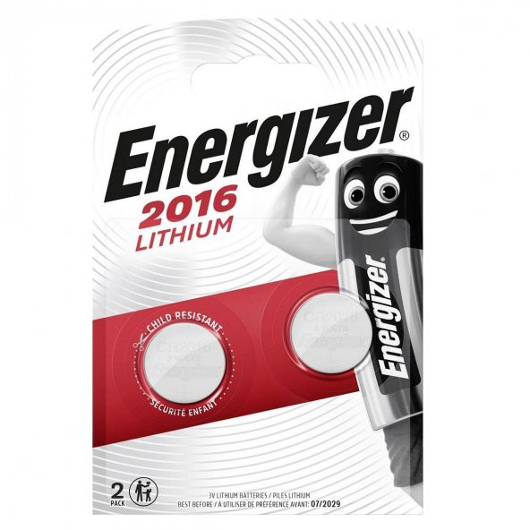 Energizer CR2016 3V Lityum Pil 2li Paket