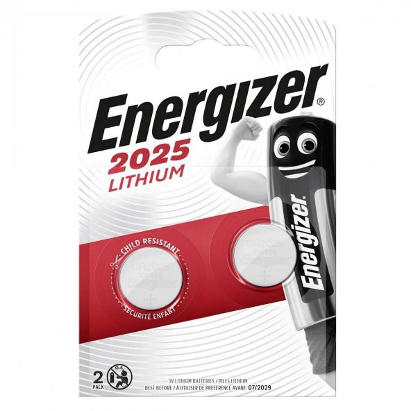 Energizer CR2025 3V Lityum Pil 2li Paket