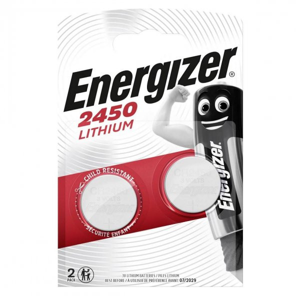Energizer CR2450 3V Lityum Pil 2li Paket