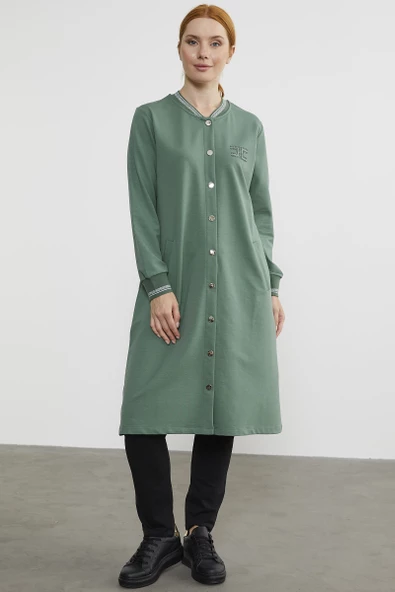 Çıtçıtlı Sıfır Yaka Kap - Yeşil - 4