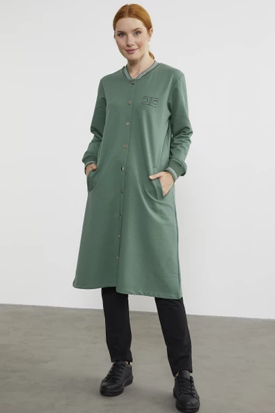 Çıtçıtlı Sıfır Yaka Kap - Yeşil - 3