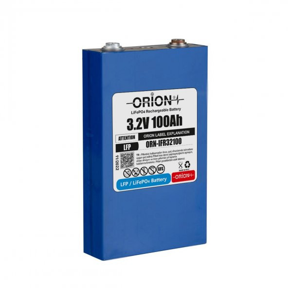 Orion LiFePO4 3.2V 100Ah Prizmatik Pil - 2