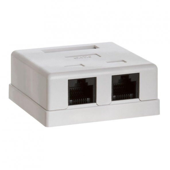 Cat. 6 RJ45 Çiftli Data Kutusu (Dolu)