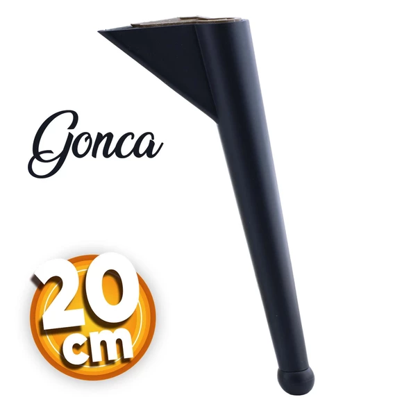 Gonca Lüks Mobilya Kanepe Tv Ünitesi Koltuk Ayağı 20 Cm Siyah Konsol Ayakları