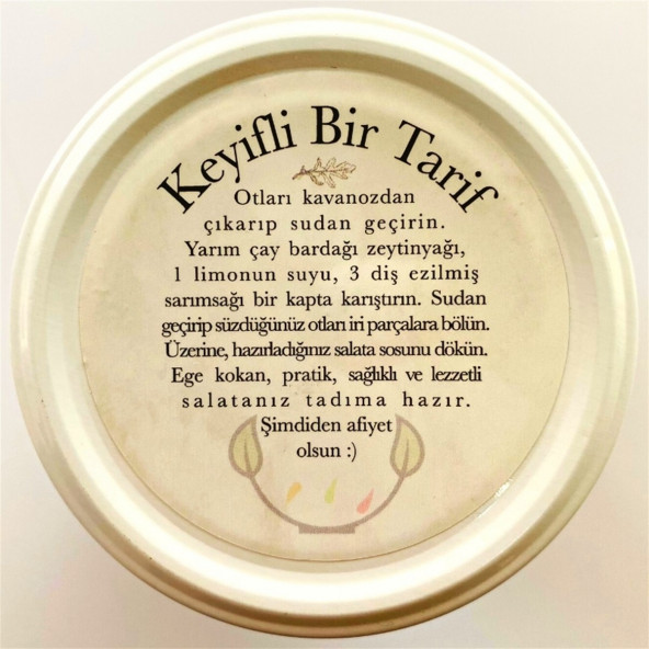 Deniz Börülcesi Konserve-(Meze ve Salata İçin Yemeğe Hazır Deniz Yosunu Ege Otları Kavanoz)-380 Gr. - 2