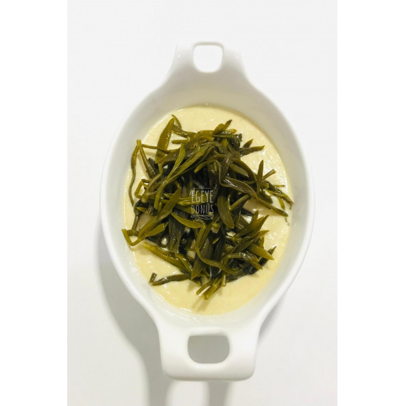 Kaya Koruğu Konserve - (Meze ve Salata İçin Yemeğe Hazır Kaya Yosunu Ege Otları Kavanoz) - 400 Gr. - 3