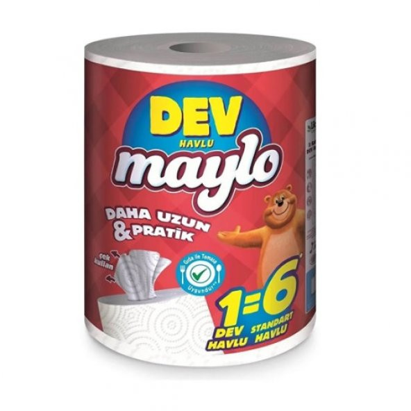 Maylo Kağıt Havlu Dev 1=6 Rulo 2K x 6 Adet
