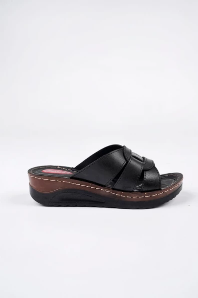 Muggo Comfort Kadın Garantili Günlük Ortopedik Kaymaz Taban Rahat Terlik - 9