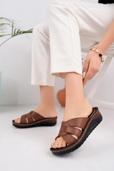 Muggo Comfort Kadın Garantili Günlük Ortopedik Kaymaz Taban Rahat Terlik - 2