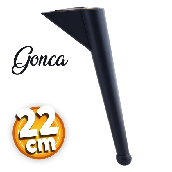 Gonca Lüks Mobilya Kanepe Tv Ünitesi Koltuk Ayağı 22 Cm Siyah Konsol Ayakları