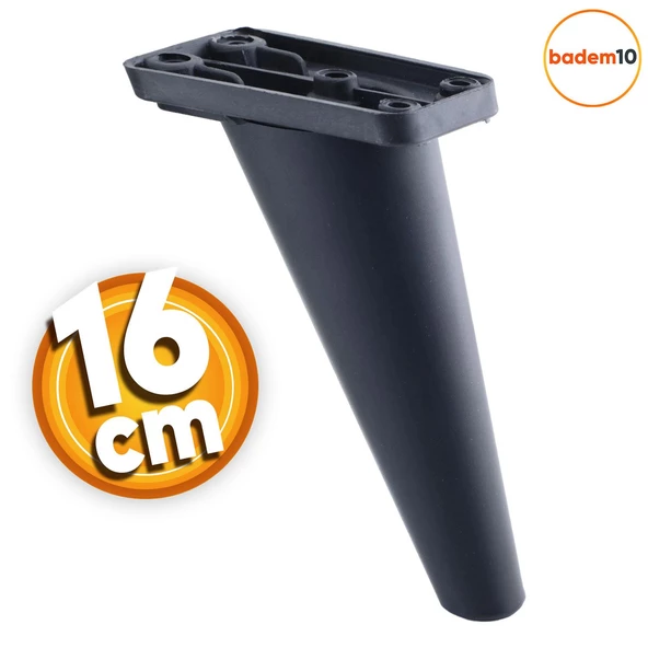 Regnum Lüks Mobilya Kanepe Sehpa Tv Ünitesi Koltuk Ayağı 16 Cm Siyah Baza Ayakları