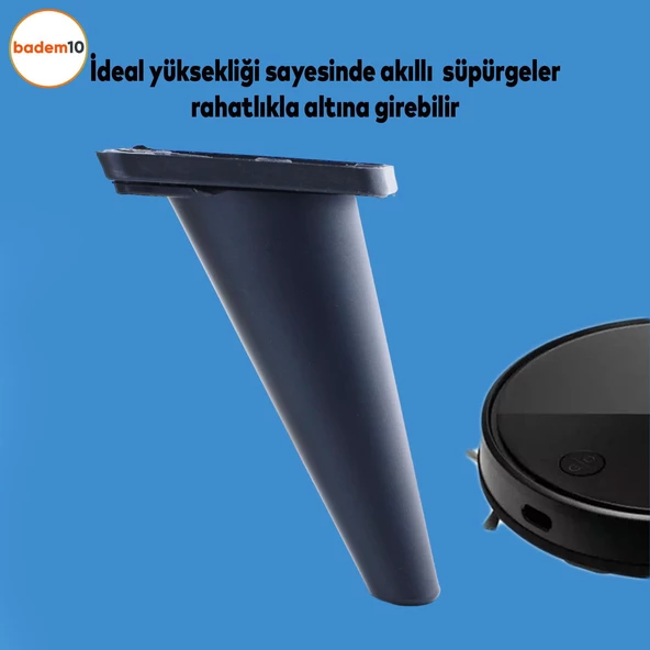 Regnum Lüks Mobilya Kanepe Sehpa Tv Ünitesi Koltuk Ayağı 16 Cm Siyah Baza Ayakları - 3
