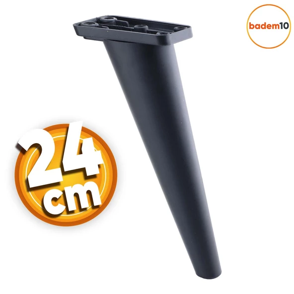 Regnum Lüks Mobilya Kanepe Tv Ünitesi Koltuk Ayağı 24 Cm Siyah Konsol Ayakları