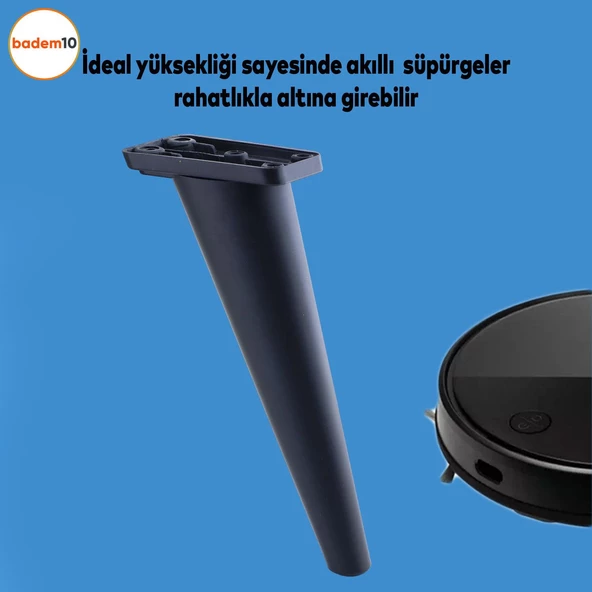 Regnum Lüks Mobilya Kanepe Tv Ünitesi Koltuk Ayağı 24 Cm Siyah Konsol Ayakları - 3