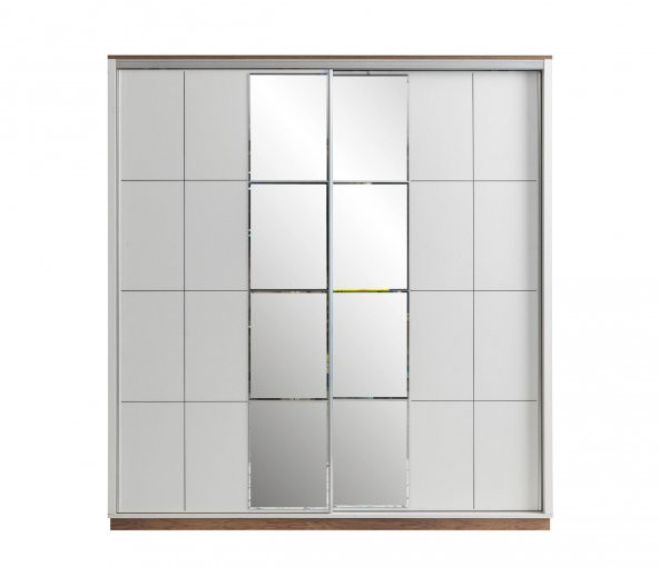 Erezoğulları Mobilya Efsane Sürgülü Aynalı Elbise Dolabı Gardırop 200x60x214 - 2