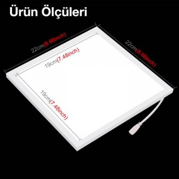 Polham 20*20CM Led Işıklı Gölgesiz Fotoğraf Çekim Paneli, Aksesuar,Saat, Takı, Mücevher Çekim Standı - 4