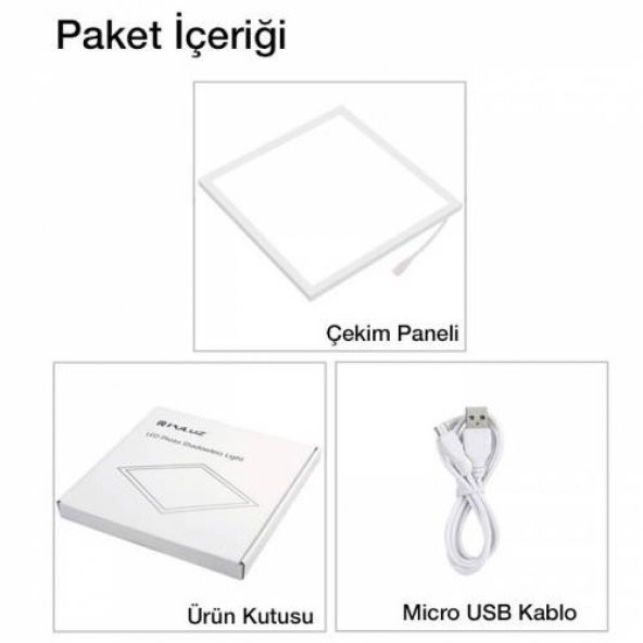 Polham 20*20CM Led Işıklı Gölgesiz Fotoğraf Çekim Paneli, Aksesuar,Saat, Takı, Mücevher Çekim Standı - 5