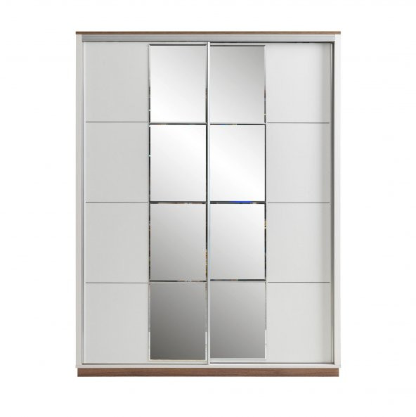 Erezoğulları Mobilya Efsane Sürgülü Aynalı Elbise Dolabı Gardırop 165x60x214 - 2